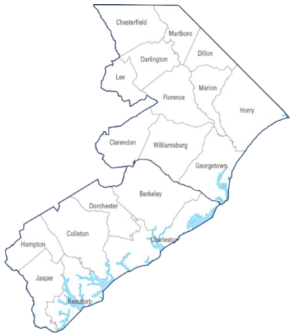 SCSRC Coastal Region Map